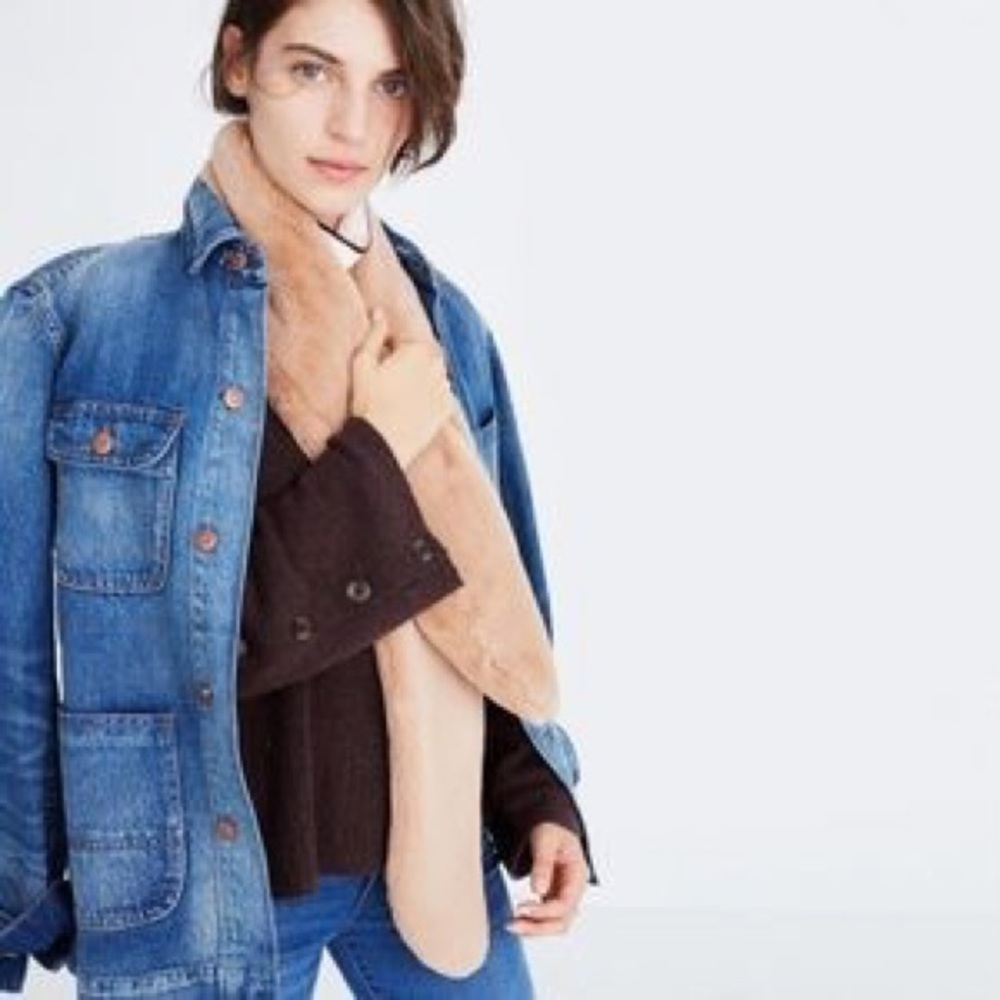 Madewell Faux Fur Scarf NWT